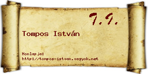 Tompos István névjegykártya