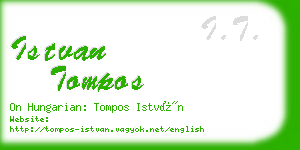 istvan tompos business card